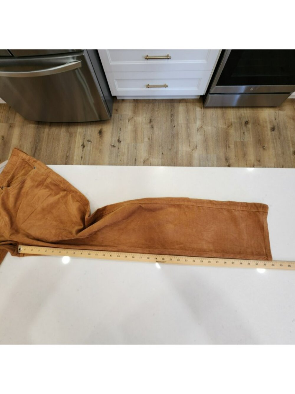 Peter Millar 5 Pocket Corduroy Pants Brown Cotton Stretch Casual Mens 36x34 - Picture 10 of 12